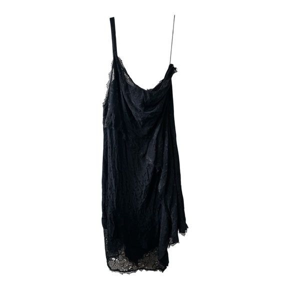 Anthropologie Asymmetrical Lace Maxi Dress Size 24W Black One Shoulder NWOT - Picture 4 of 7